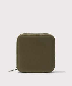 Frankie Jewelry Case in Dark Moss. Large
